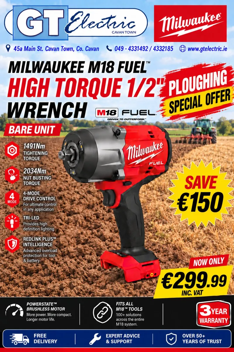 Milwaukee High Torque 1/2" Impact Wrench - Image 1