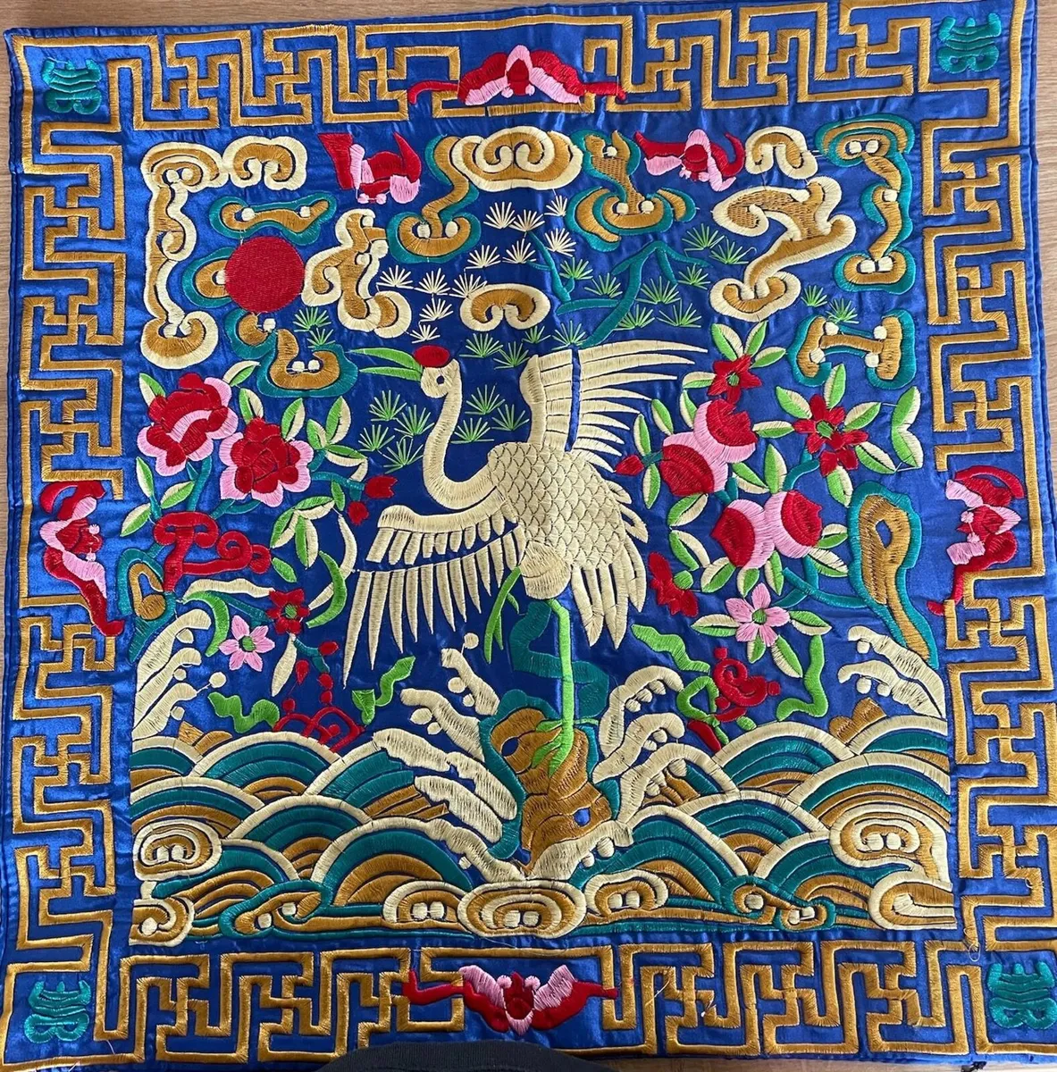 Embroidered Chinese Silk Cushion Covers - Image 1