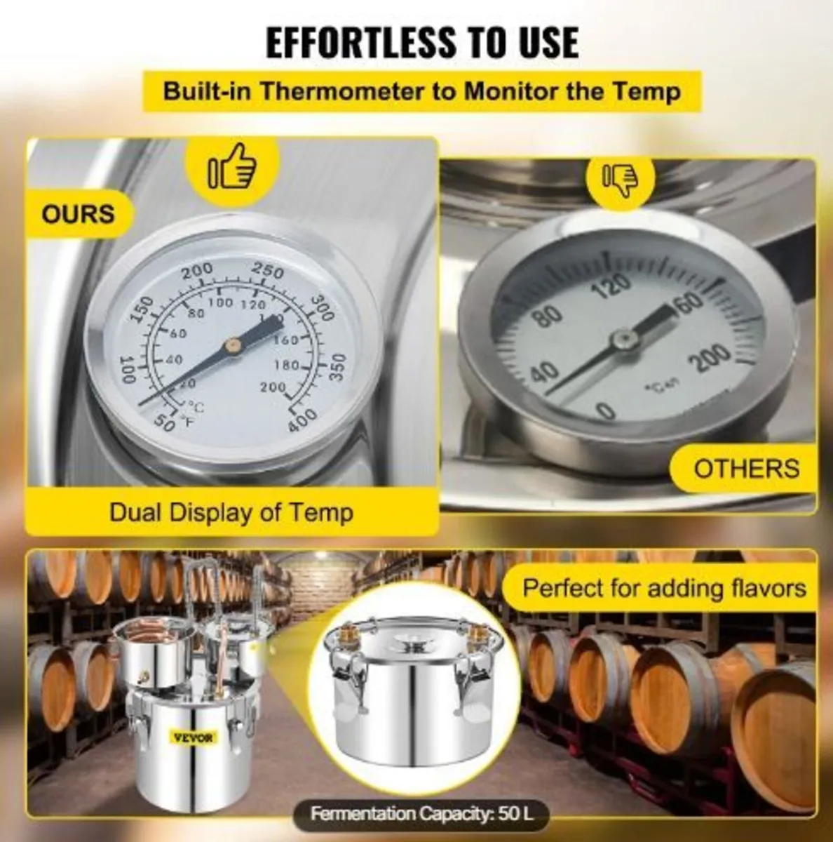 Alcohol Still, 50L SUS Water Alcohol Distiller - Image 4