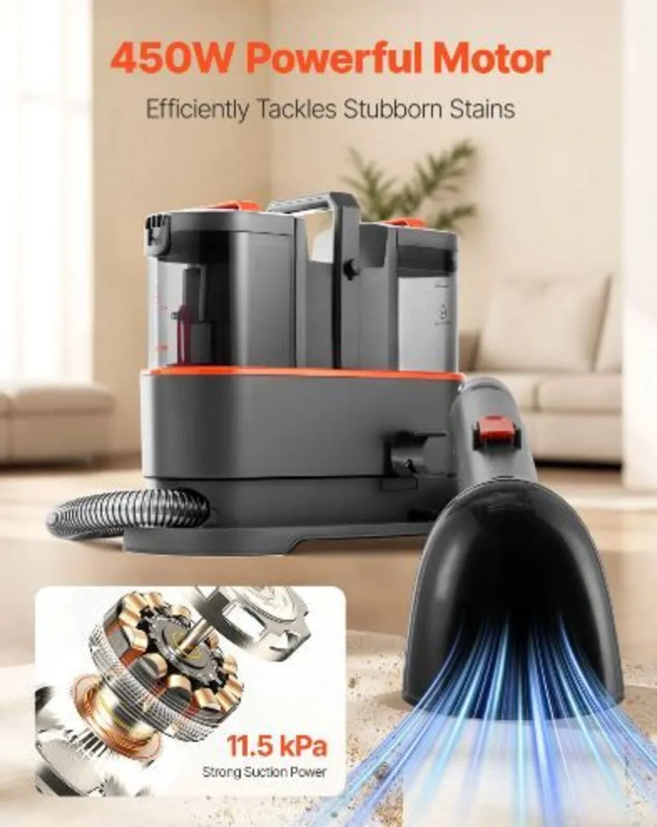 Carpet Cleaner Machine, 1.5 L Clean Water - Image 2