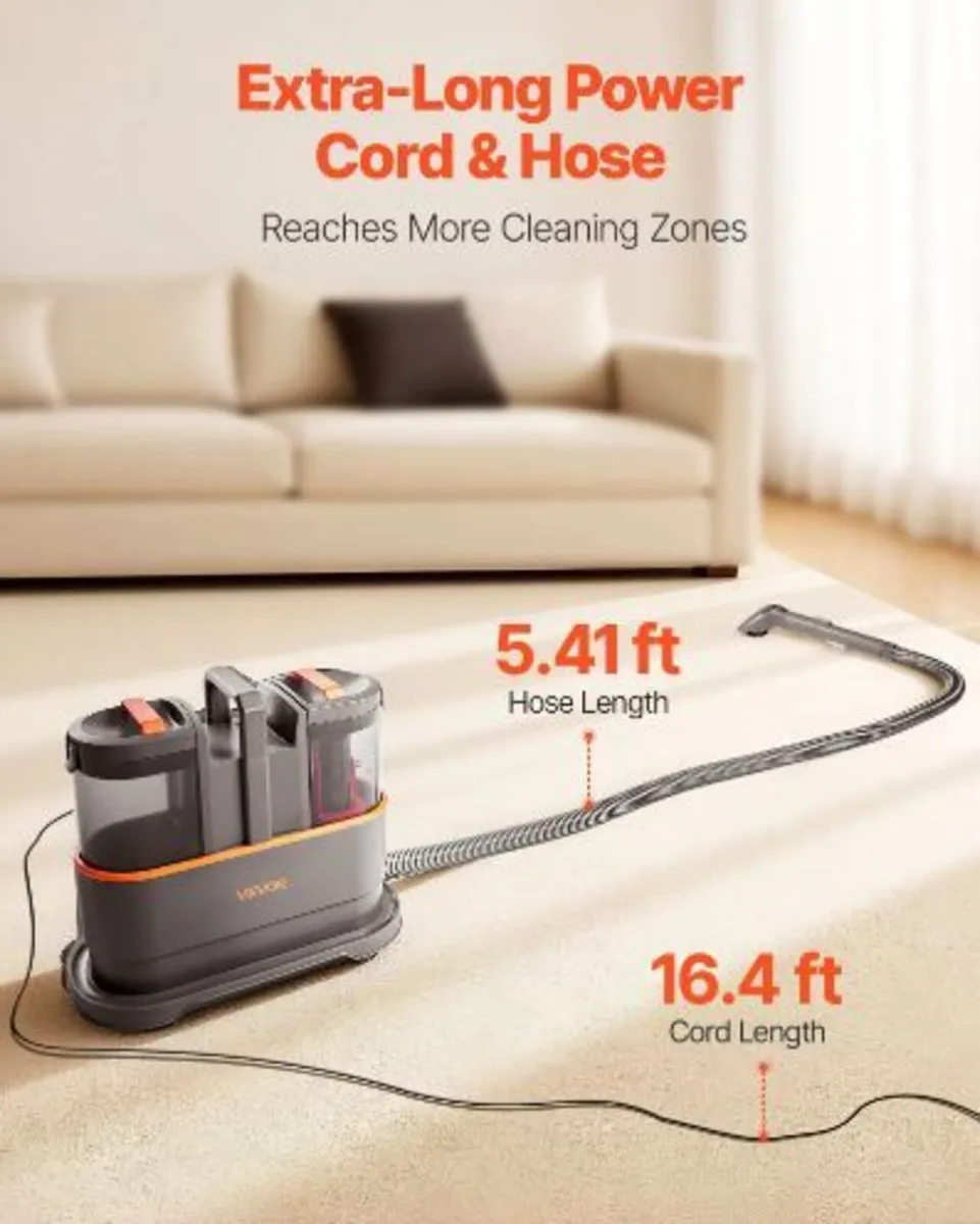 Carpet Cleaner Machine, 1.5 L Clean Water - Image 4