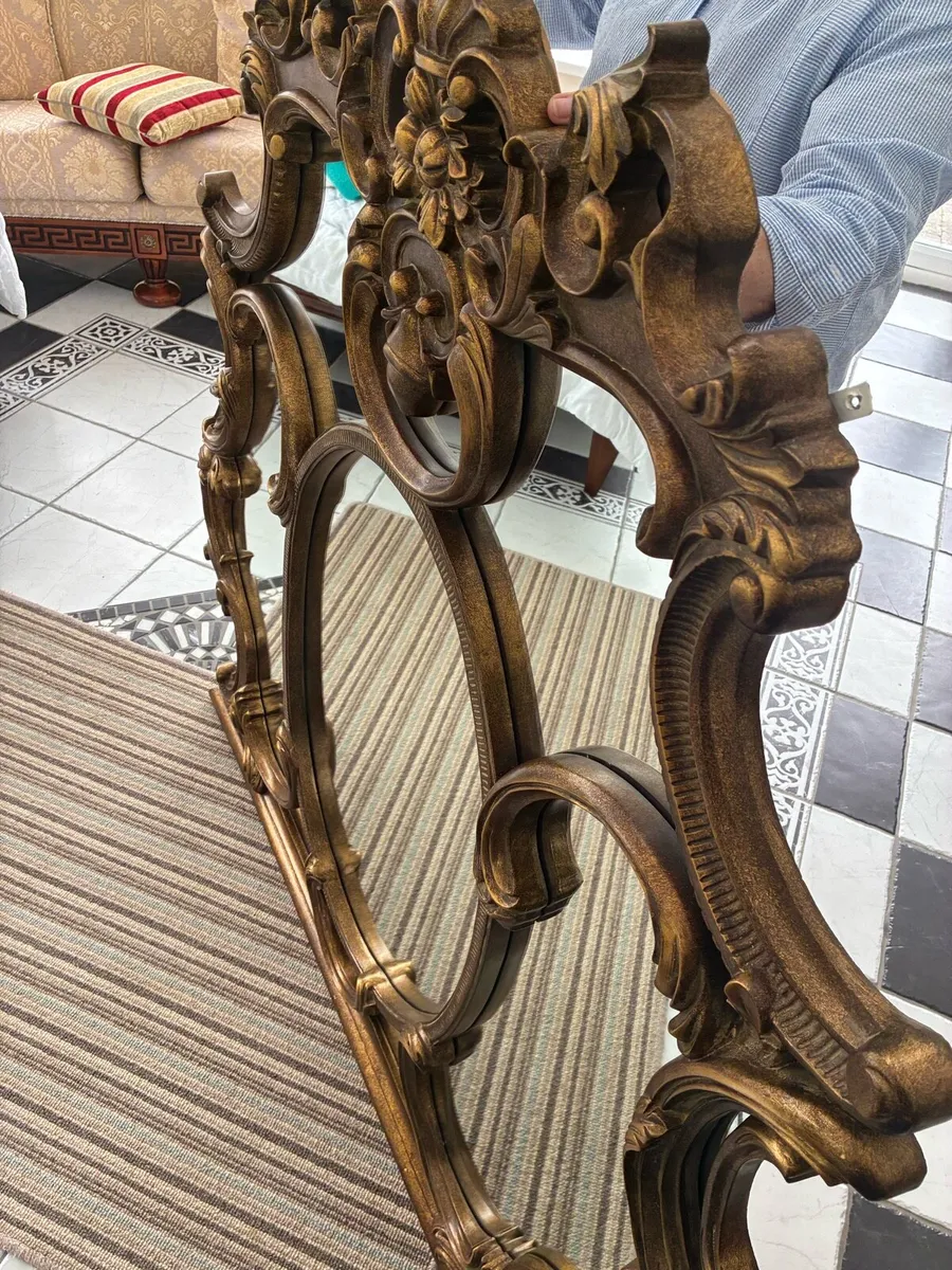 Large Vintage/Rococo-Style Gilded Wall Mirror - Image 2