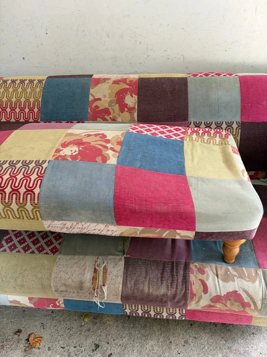 Couch and Footrest - Image 1