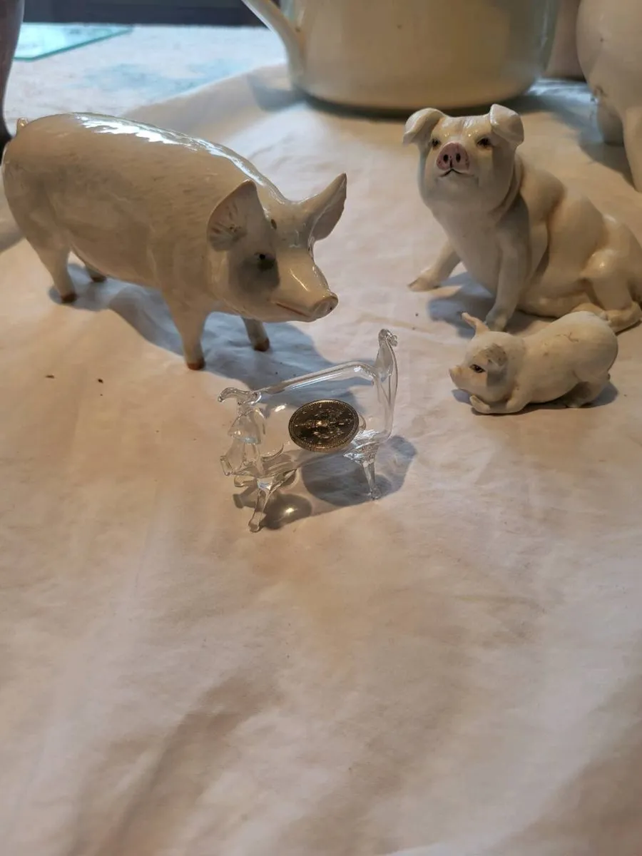 Vintage china pigs - Image 1