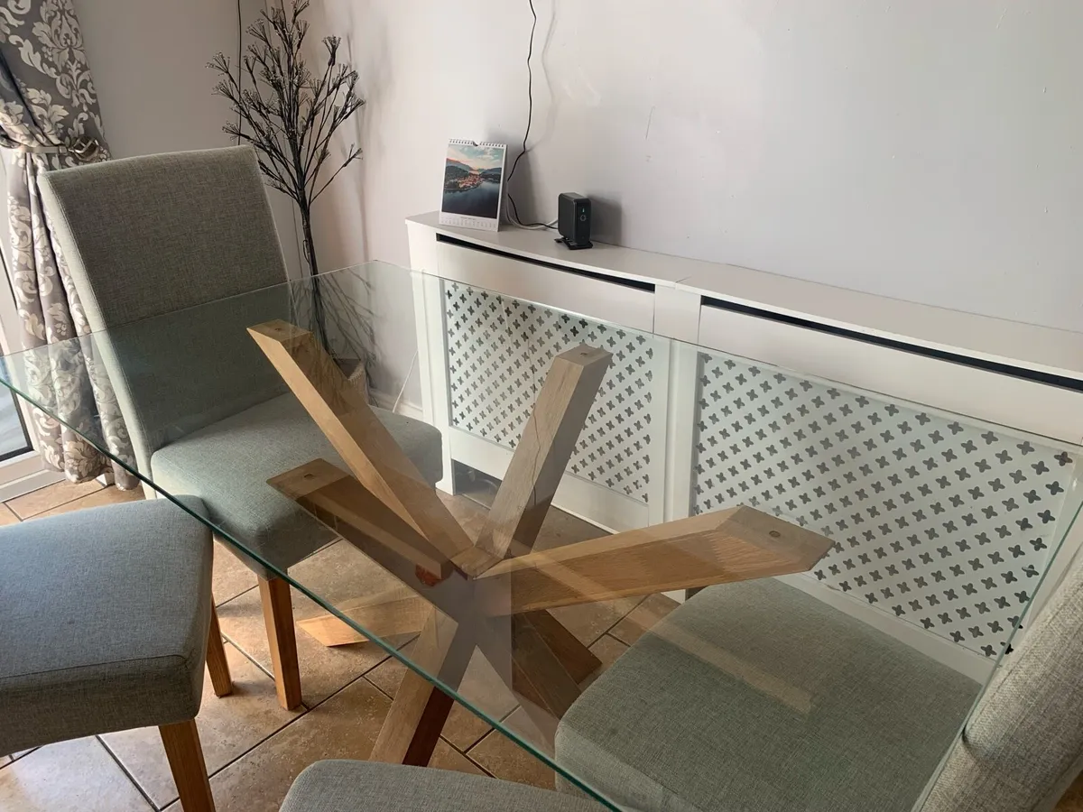 Glass table and 4 chairs - Image 3