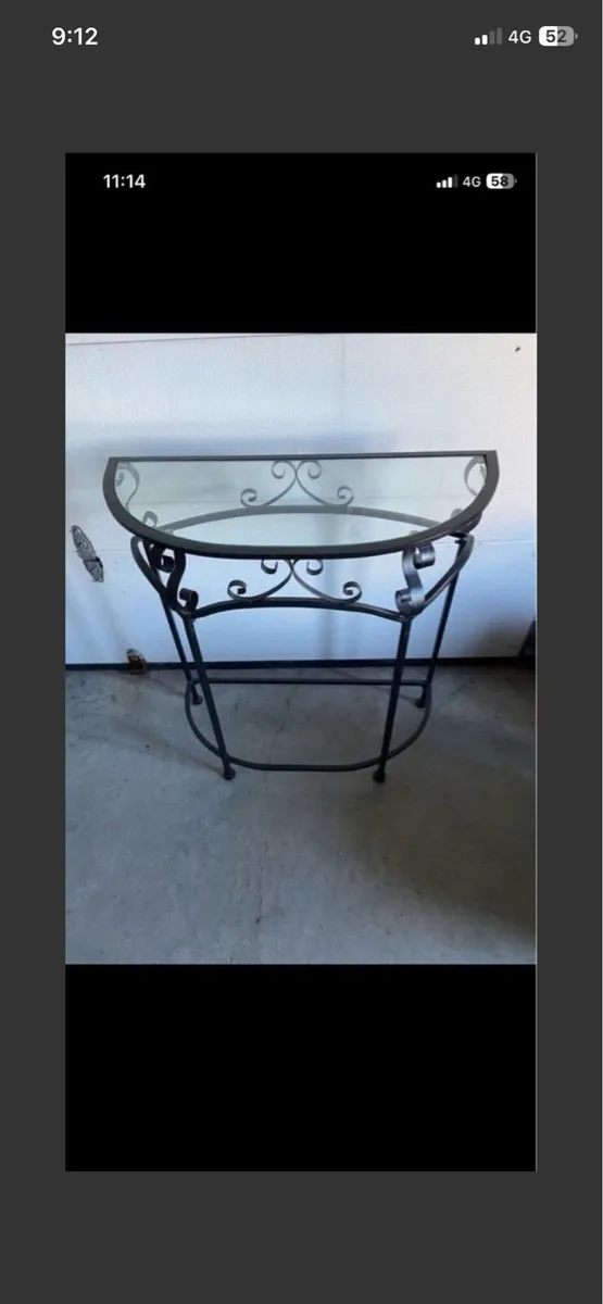 Wrought iron console table - Image 1