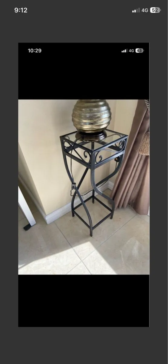 Wrought iron console table - Image 3