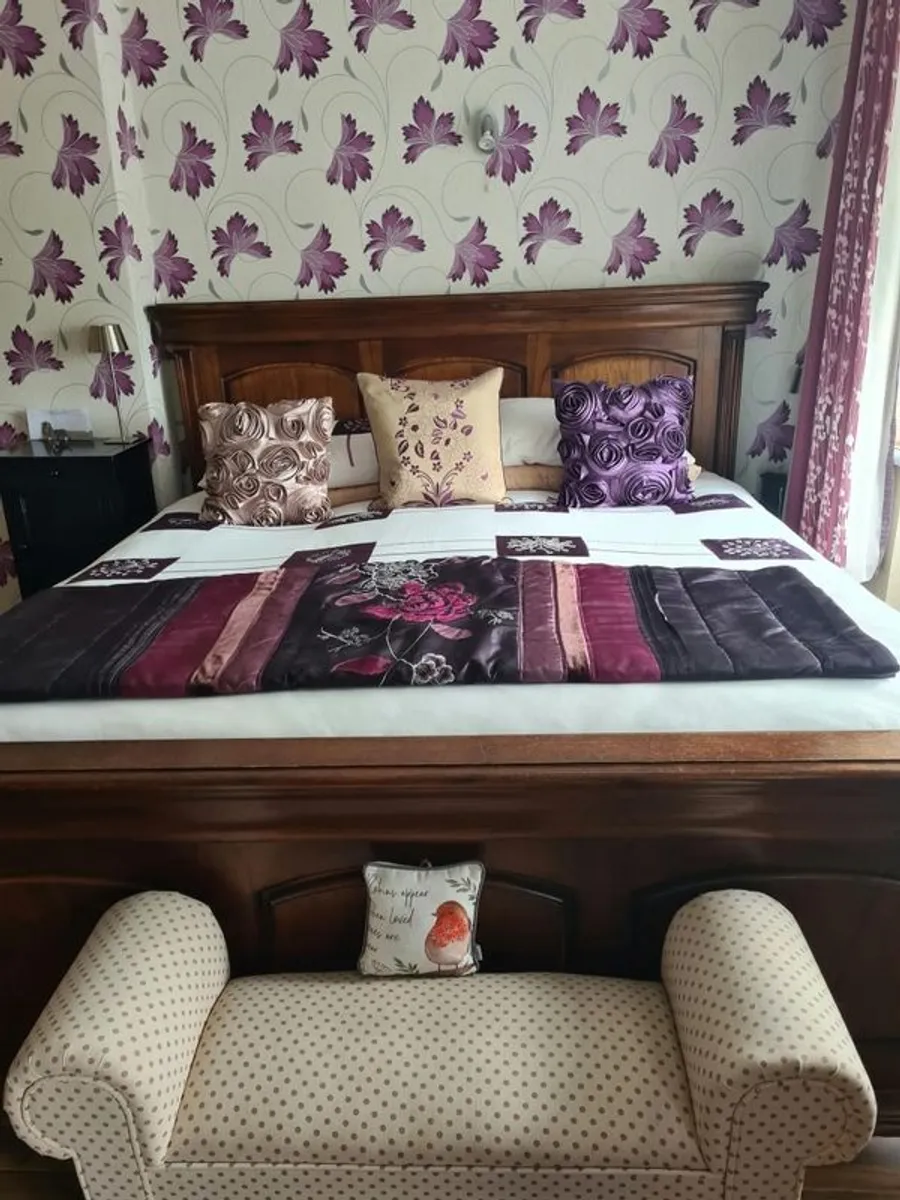 Solid Mahogany Bed Frame - Super King - Image 1