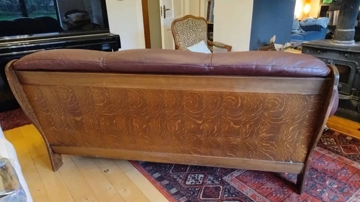 FREE 3-SEATER LEATHER COUCH SOFA. FREE DELIVERY - Image 2