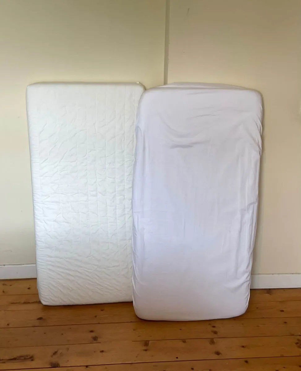 Large White Sundvik Baby Cot + 2 Mattresses - Image 4
