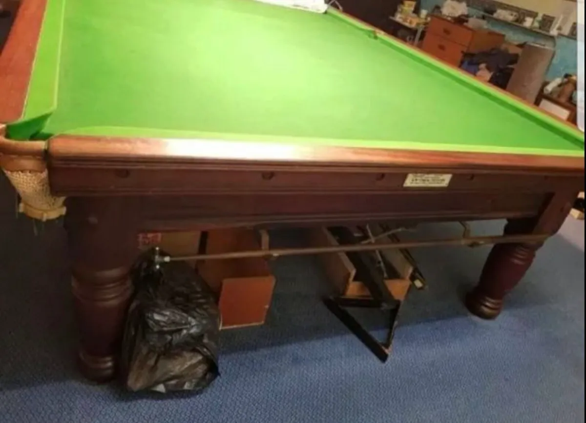 Full size antique snooker table - Image 2