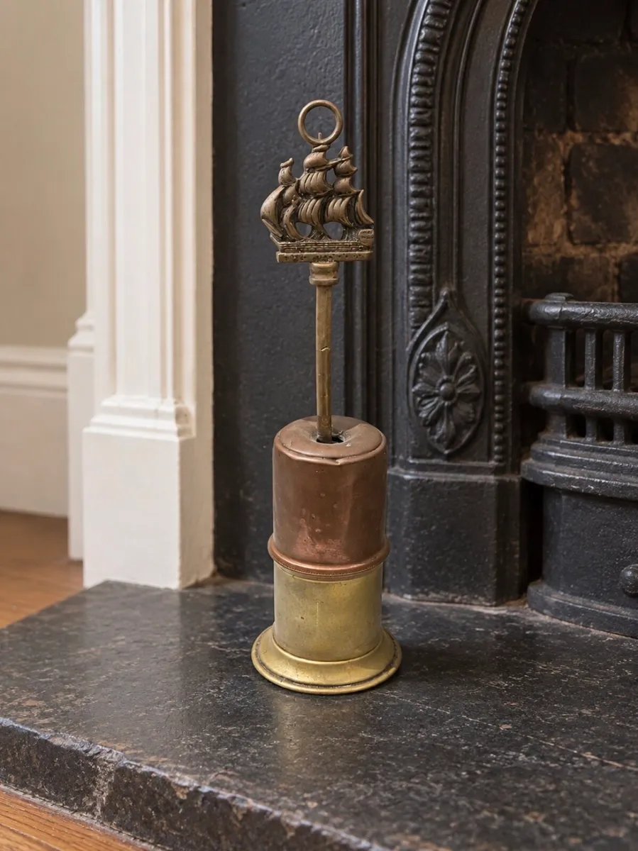 Vintage Brass Fireside Set - Image 3