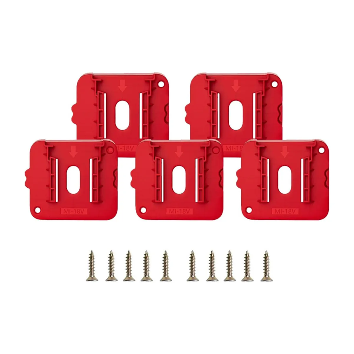 Milwaukee M18 Battery Holder Wall Mount – 5 Pack - Image 1