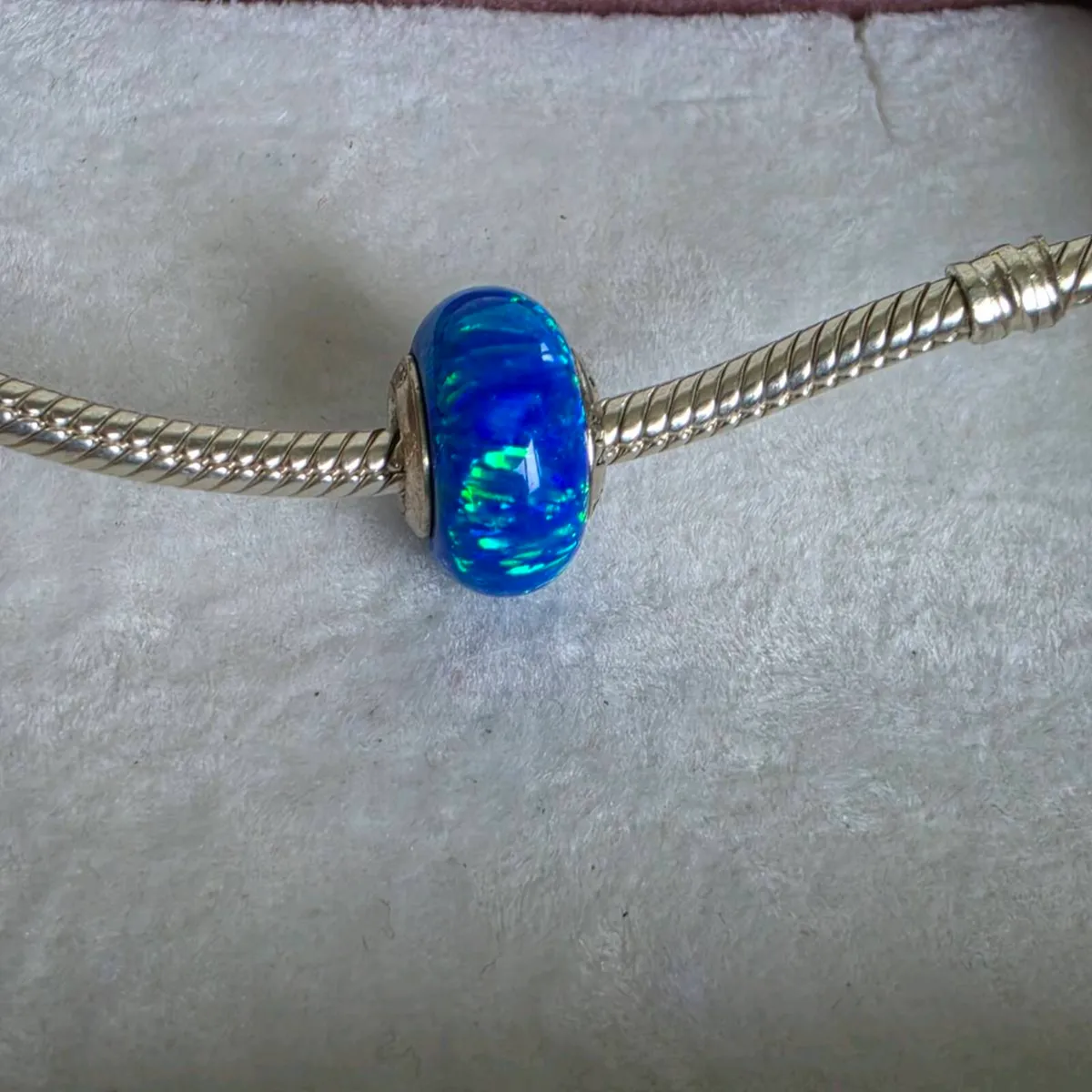 Pandora murano glass bead charm Opalescent - Image 4