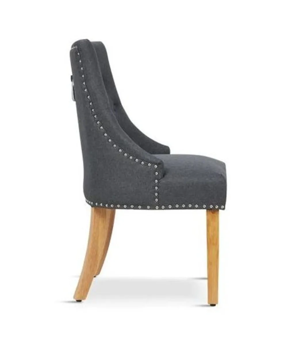 Barhorst Fabric Upholstered Side Chair in Grey - Image 2