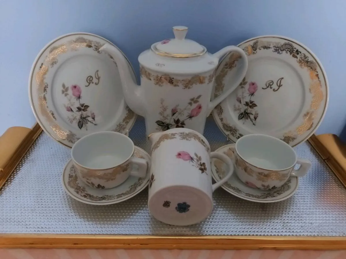 French LIMOGES China Coffee Set for 2 - Image 3