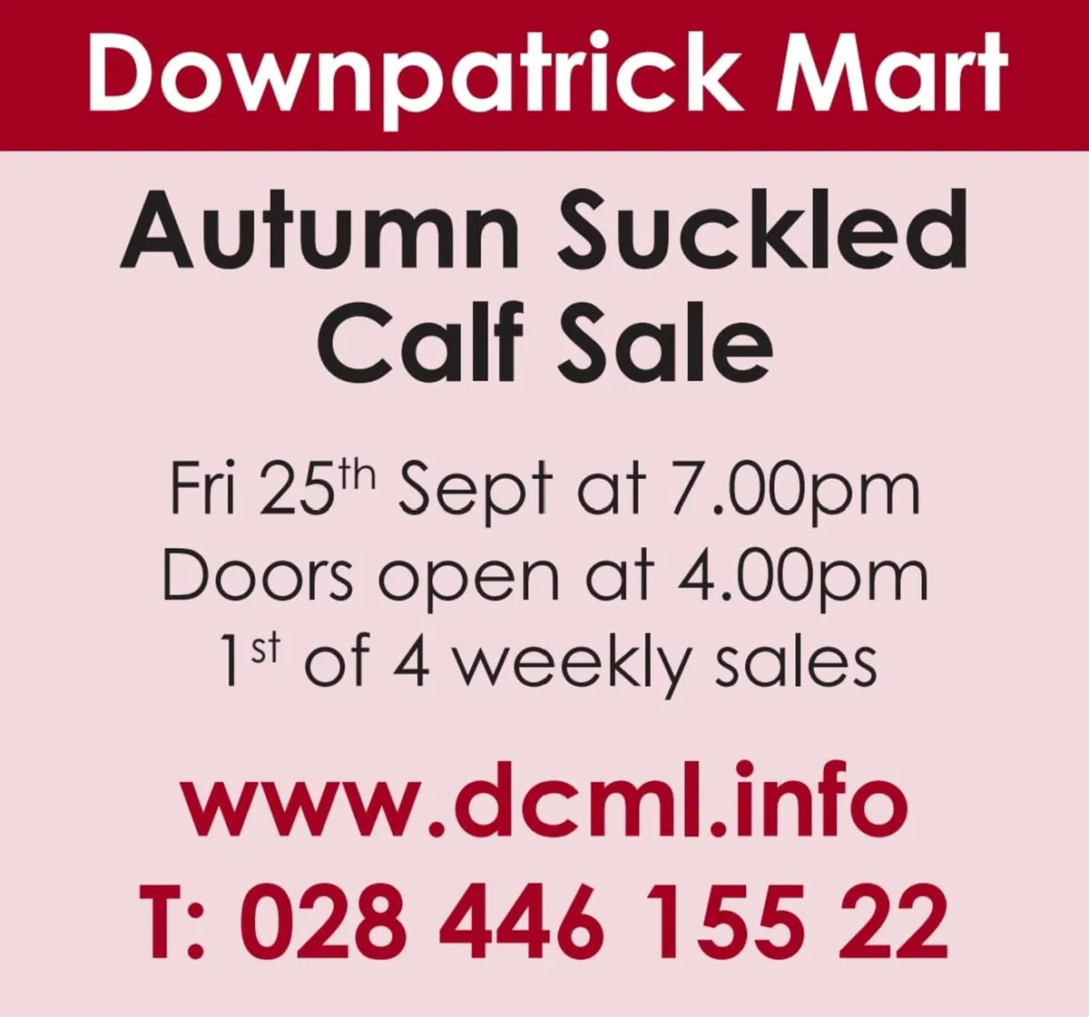 Autumn Suckled Calf Sales (B2)