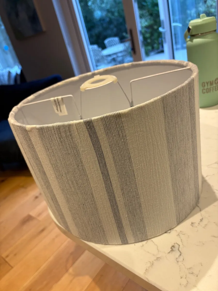 White & Grey Lamp Shade