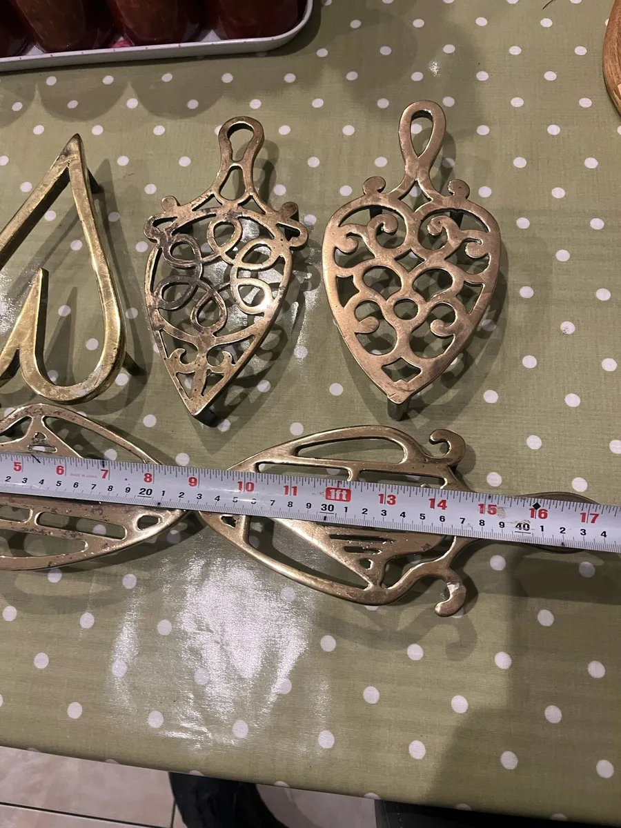Vintage Brass Trivets - Image 2