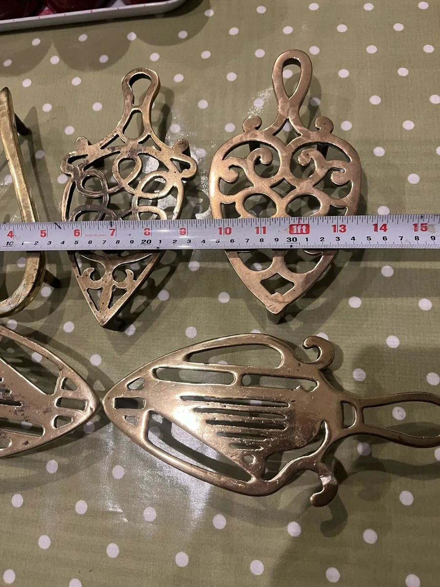 Vintage Brass Trivets - Image 3