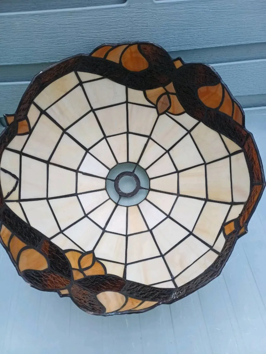 Vintage Tiffany Style Ceiling Shade - Image 4