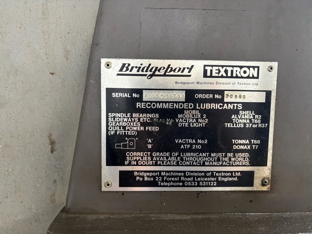 Bridgeport heavy duty milling machine - Image 3