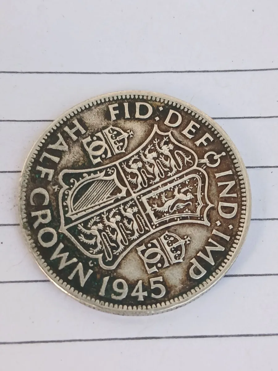 1945 British half crown silver