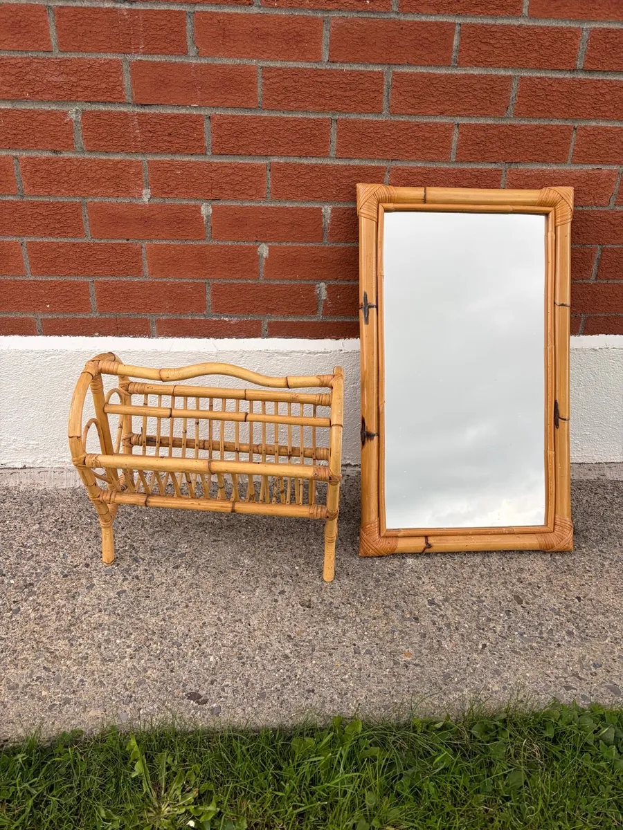 bamboo mirror + magazine holder €25 together - Image 4