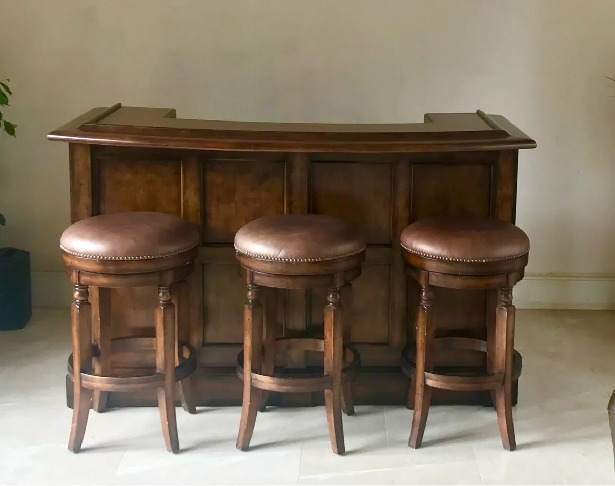 Luxury Bernhart Home Bar with Granite top - Image 2