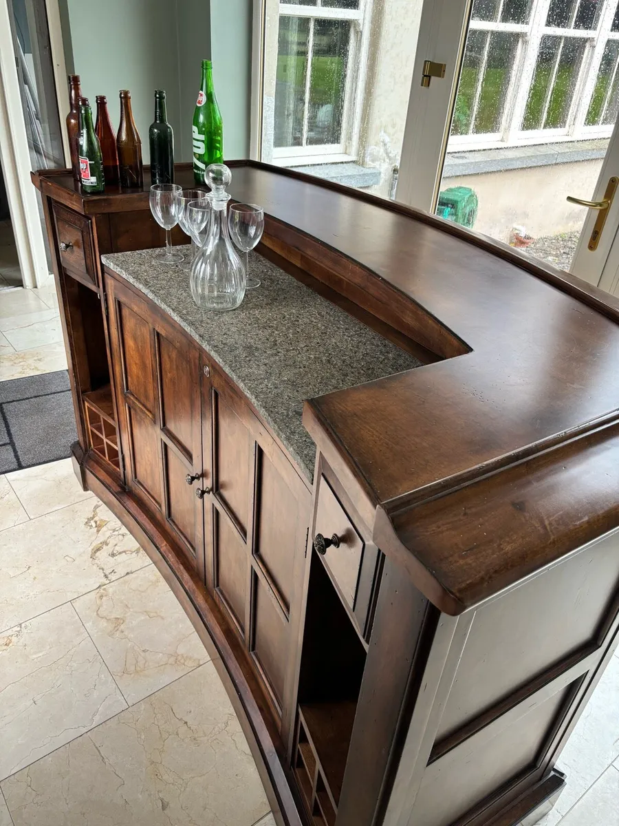 Luxury Bernhart Home Bar with Granite top - Image 4