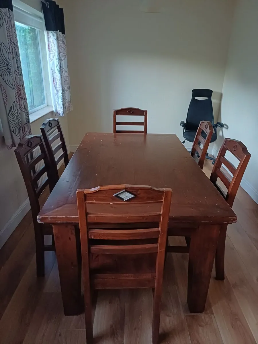 Mahogany Table with 6 Chairs - Image 2