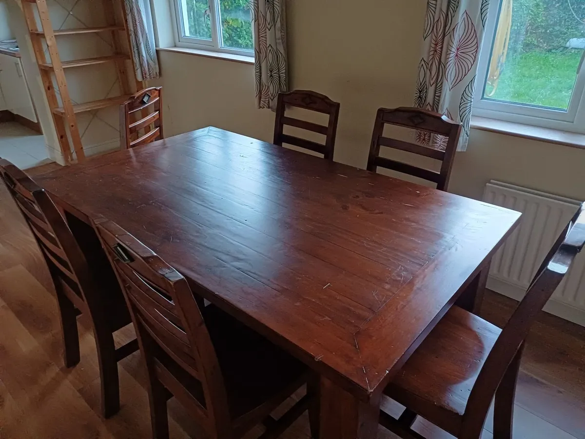 Mahogany Table with 6 Chairs - Image 4