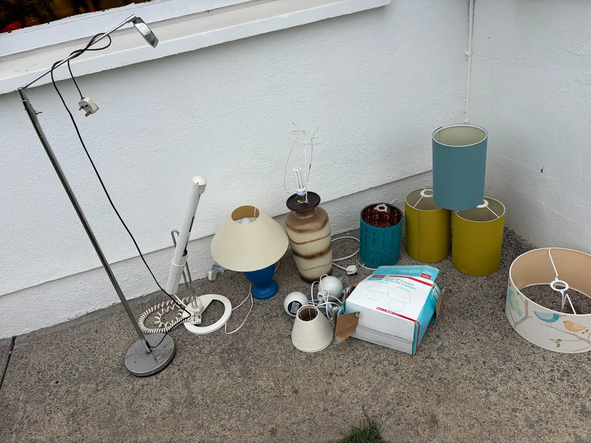 lamps + shades €20 together - Image 1