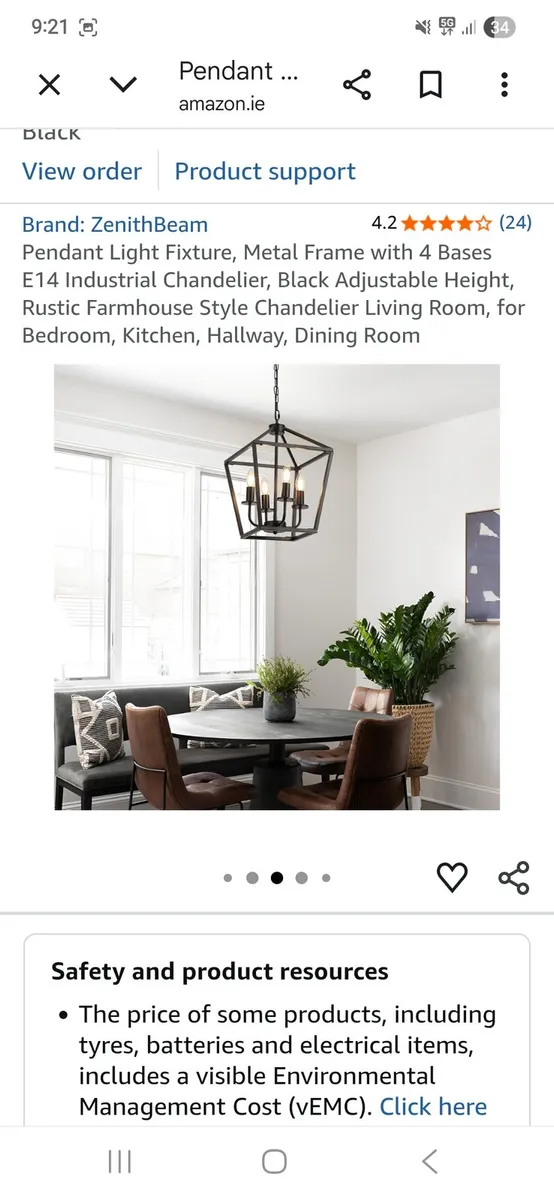 Black pendant light - Image 2