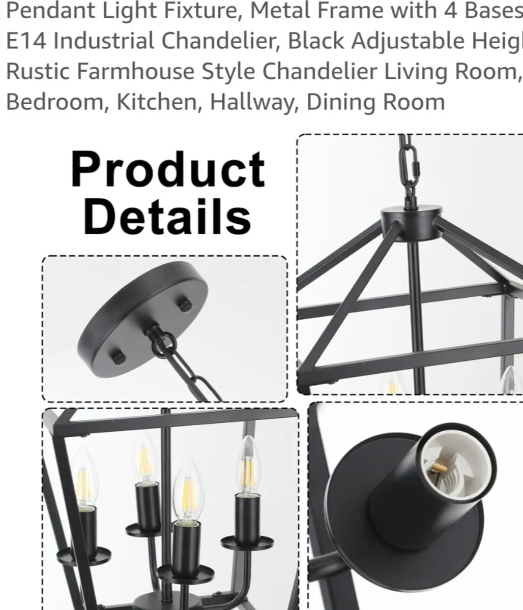 Black pendant light - Image 4