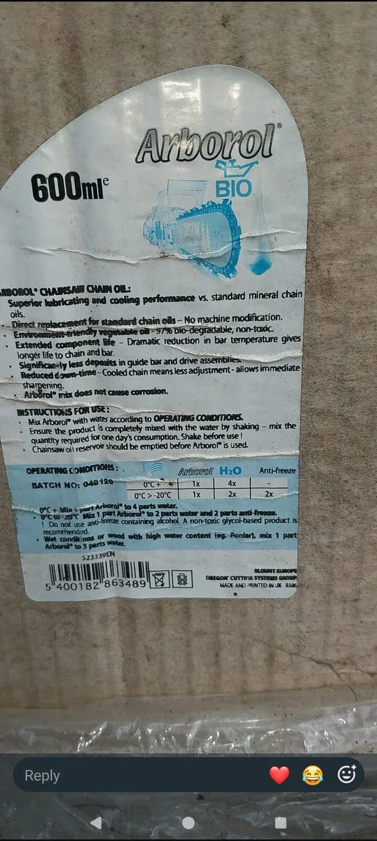 Biodegradable chainsaw oil - Image 3