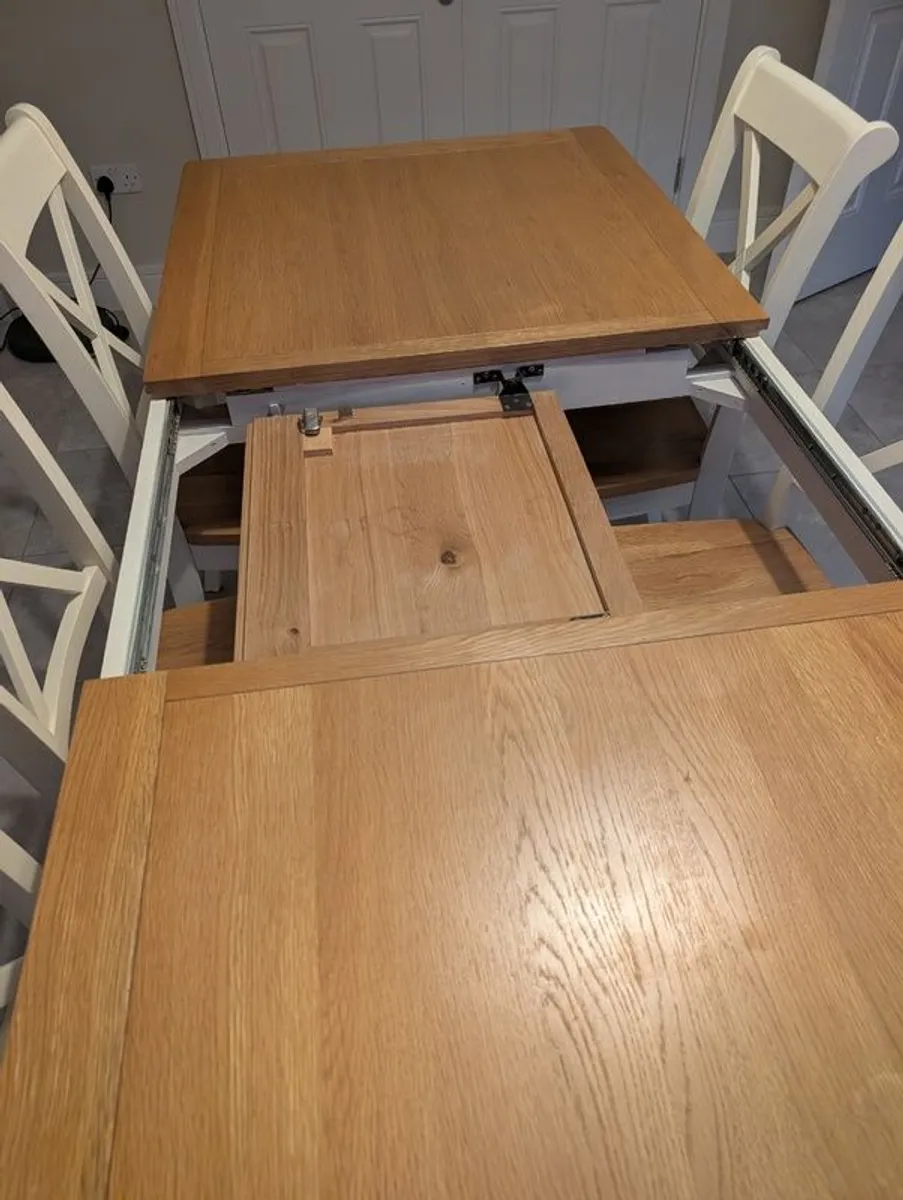 Solid Wood Table & Chairs - Image 3