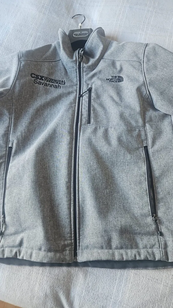 Light Grey North face soft Shell Jacket - Image 1