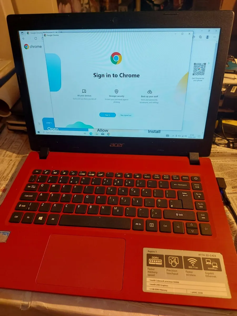 Acer Aspire 1 Laptop, 4GB RAM, 32GB Flash SSD, Win - Image 2