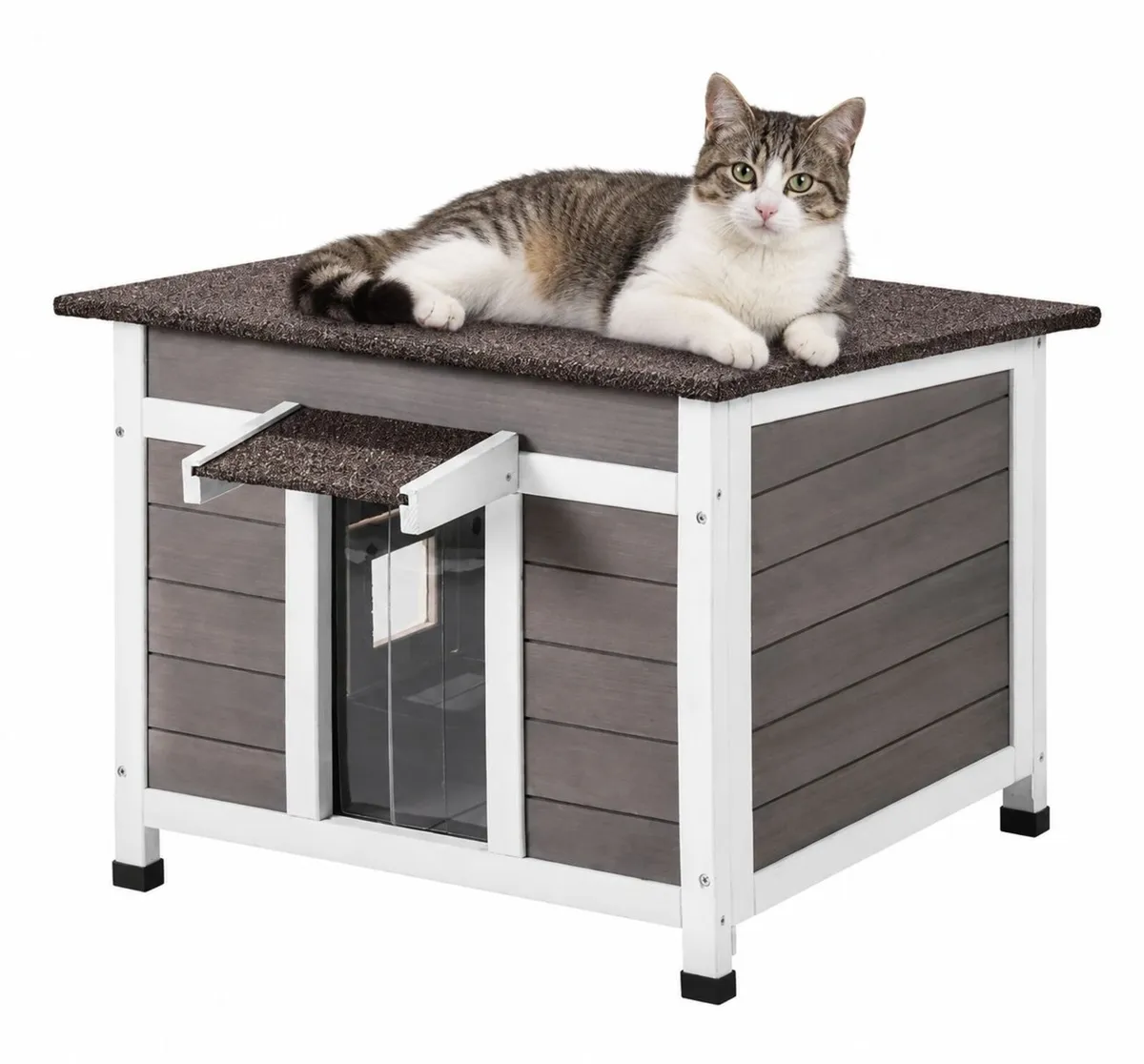 Outdoor Cat House Weatherproof Wooden Cat Shelter - Image 3