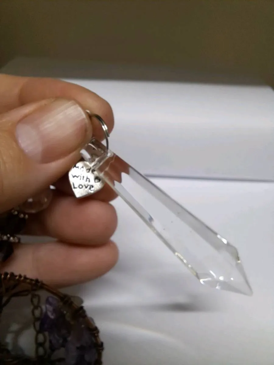 Amethyst Handmade Tree of Life Crystal Suncatcher - Image 2