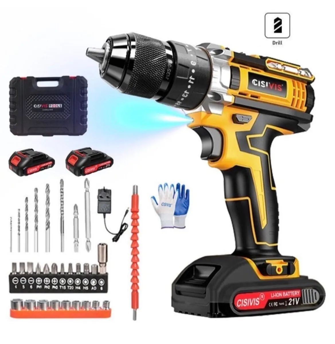 Combi Drill Screwdriver 21v NEW with 2 Batteries - Image 1