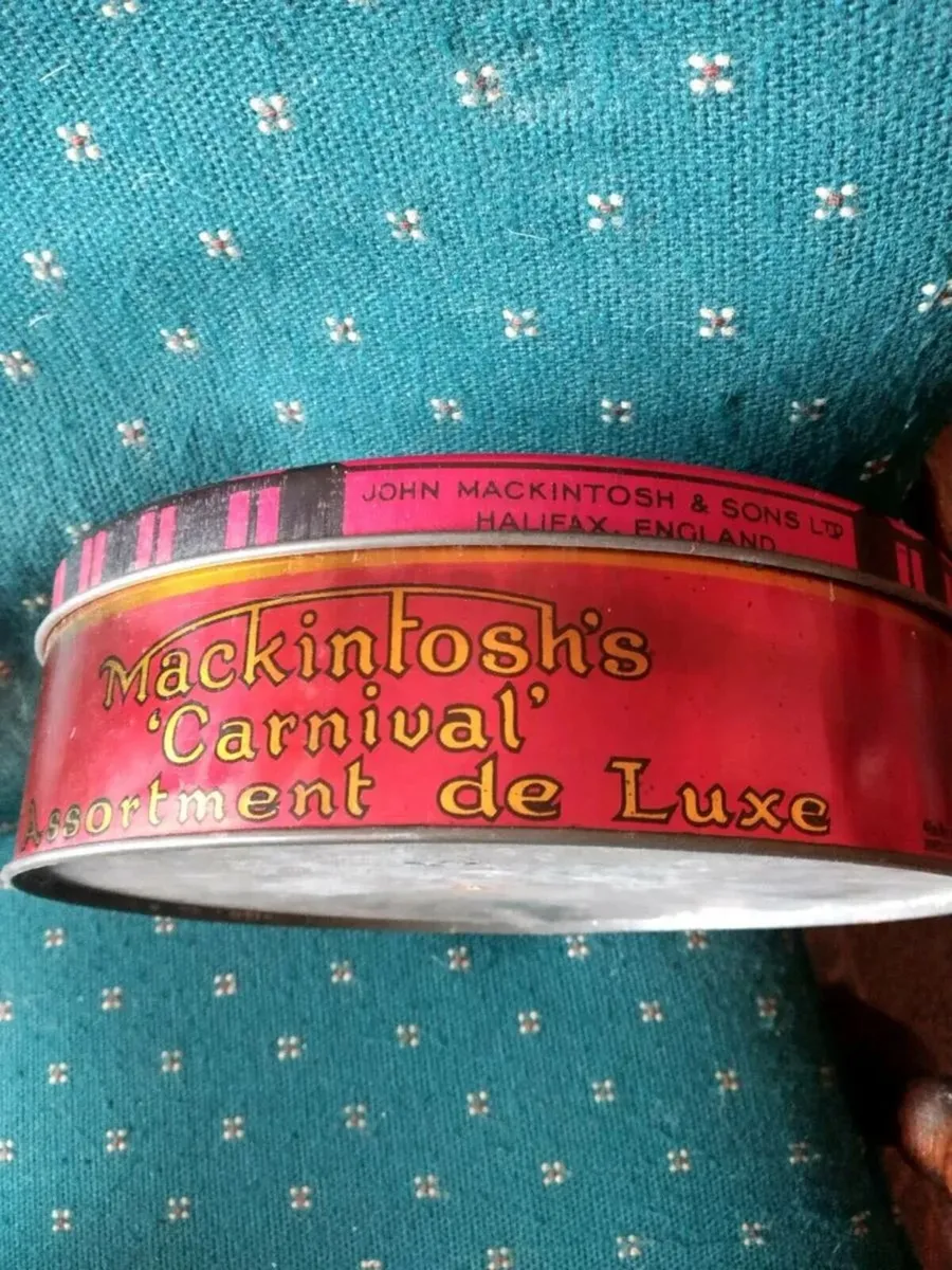Antique Mackintosh "Carnival " round sweet tin - Image 2