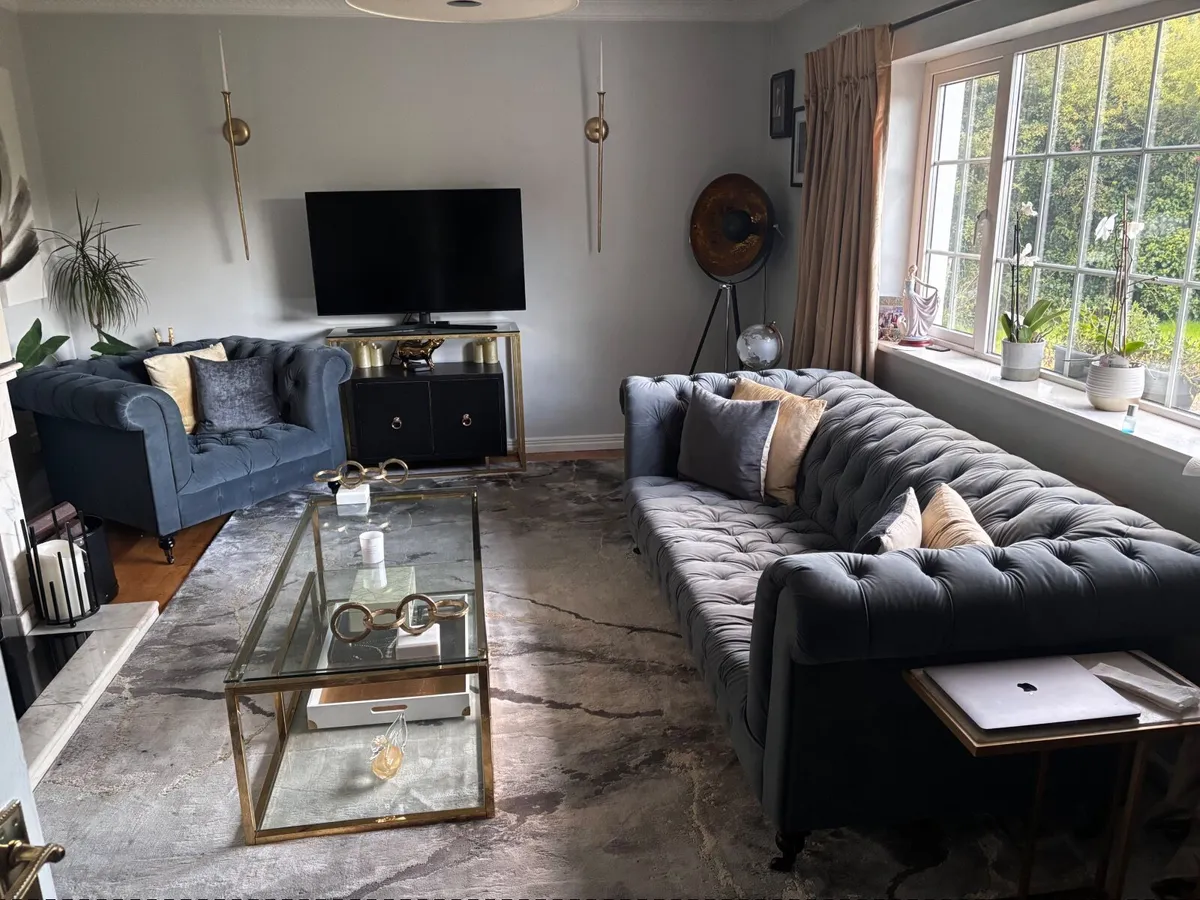 3 Piece  Chesterfield Style  Suite For Sale - Image 2