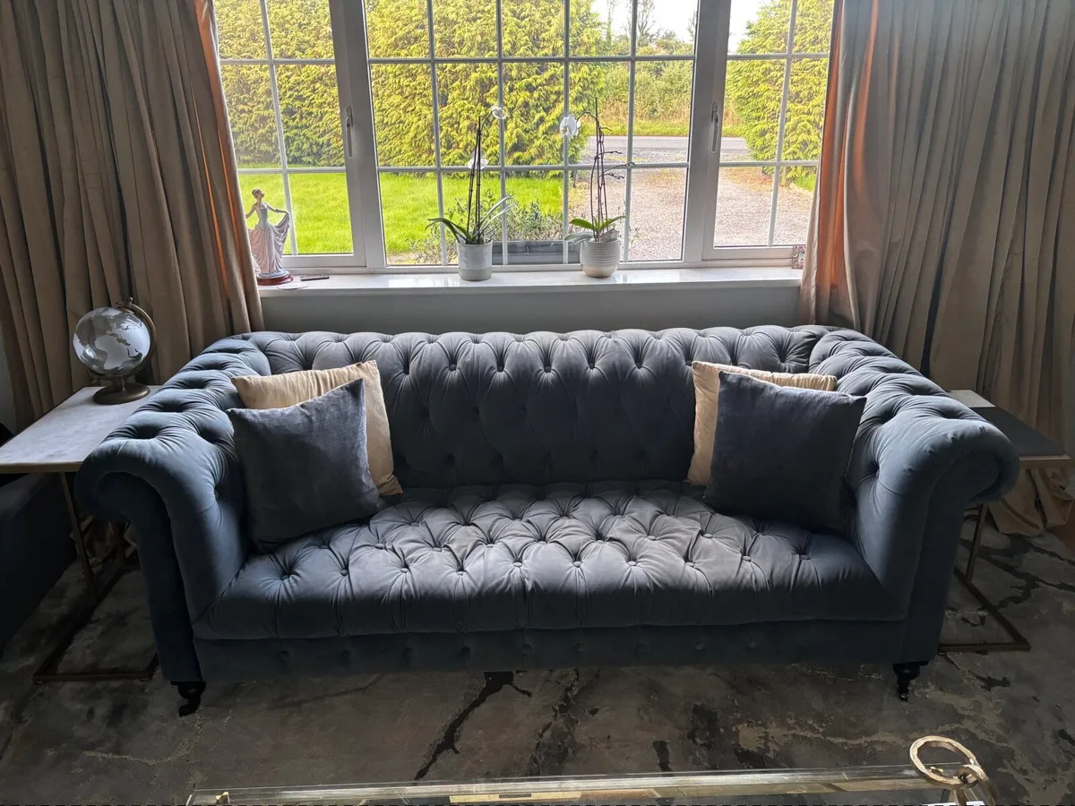 3 Piece  Chesterfield Style  Suite For Sale - Image 4