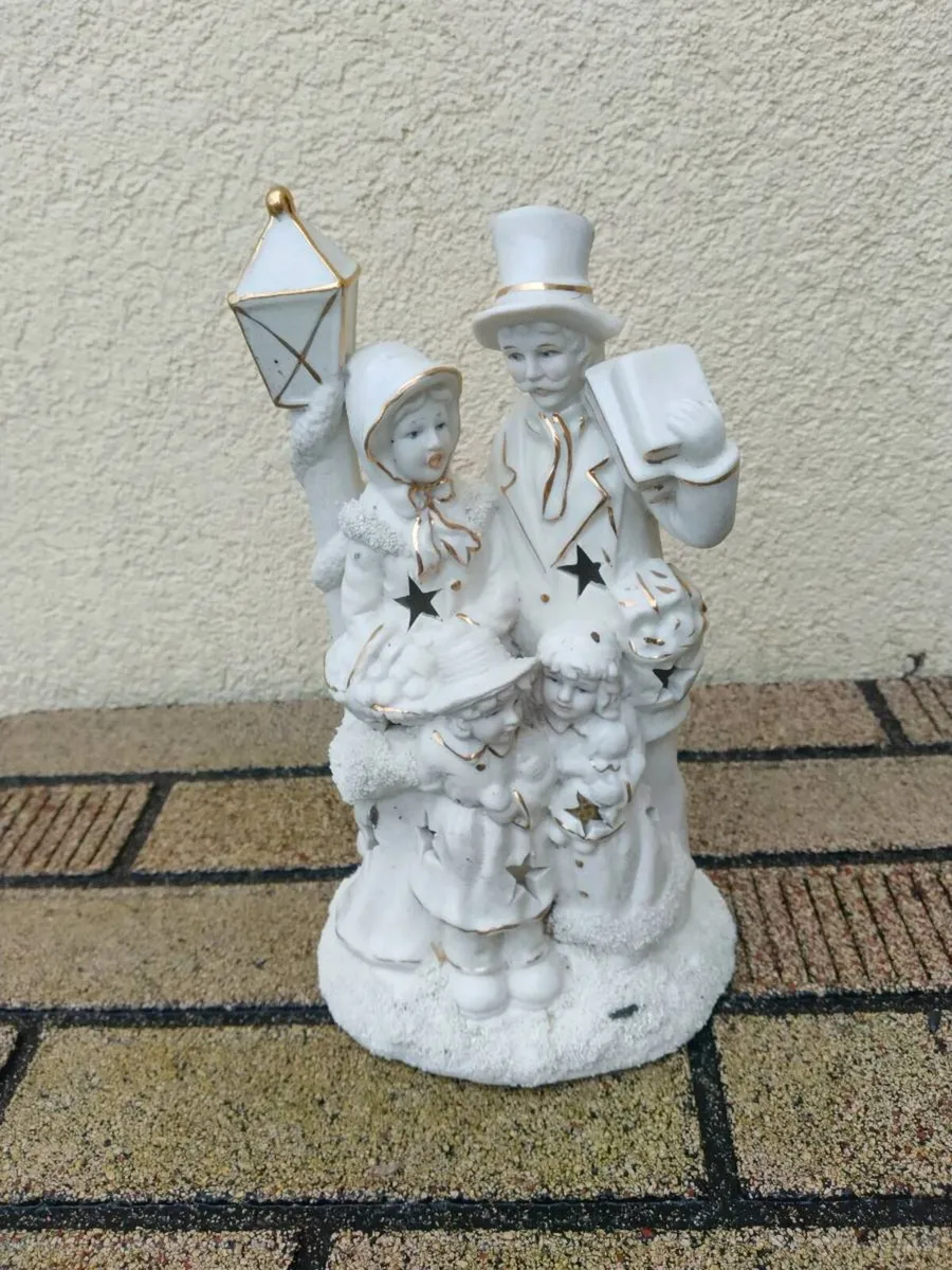 Bisque porcelain tea light figure - Image 1