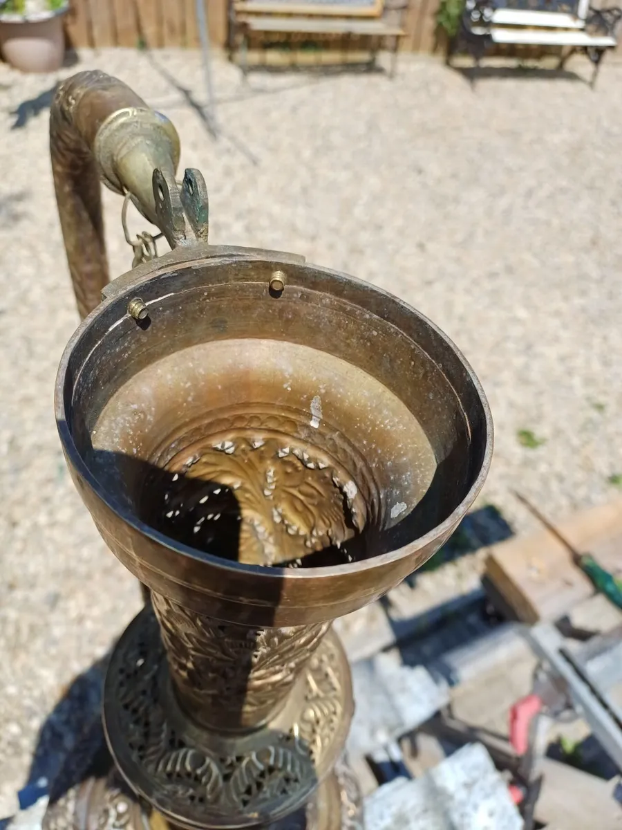 Large Antique Brass Ewer - Image 3