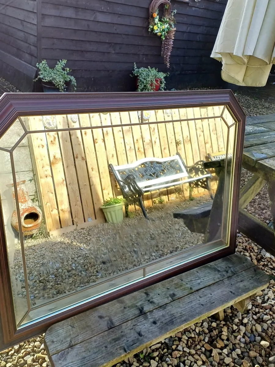 Vintage Leaded Mirror - Image 1