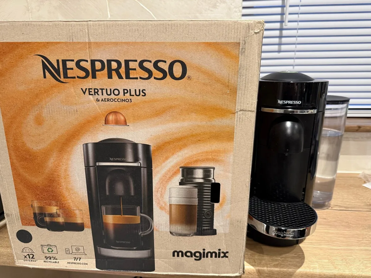 Nespresso Vertu Plus Coffee Machine and Box, Black - Image 1