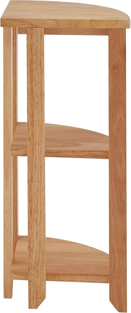 Shelving Unit Wooden Corner Shelf Bathroom Plant - Image 4